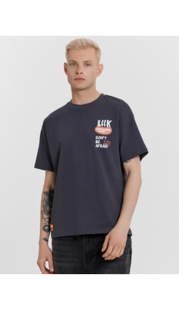 Футболка графит +печать