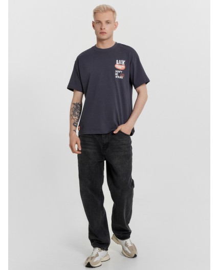 Футболка графит +печать