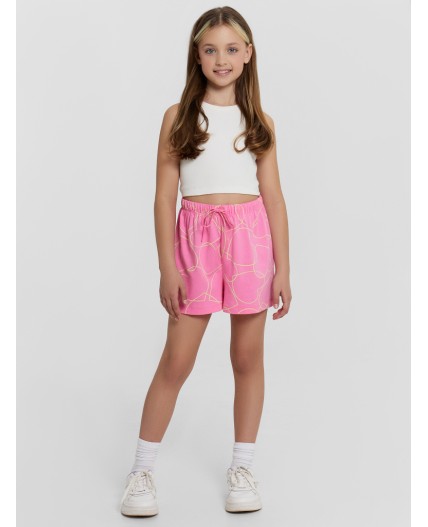 Шорты сердечки на розовом