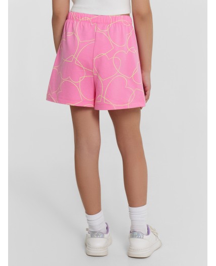 Шорты сердечки на розовом