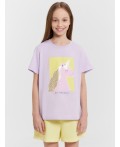 Футболка сирень+печать