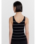 Топ белая полоска на черном