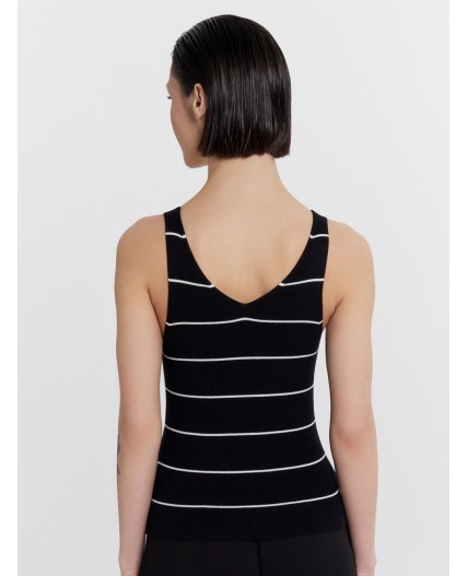 Топ белая полоска на черном