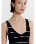 Топ белая полоска на черном