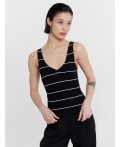 Топ белая полоска на черном