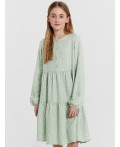 Платье горошек на зеленом