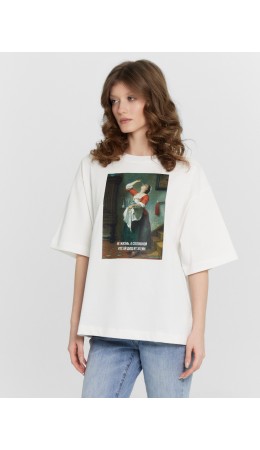 Футболка белый +печать2