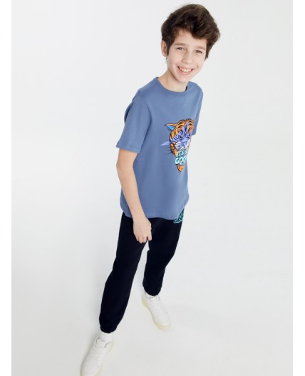 Комплект деним +черный +печать