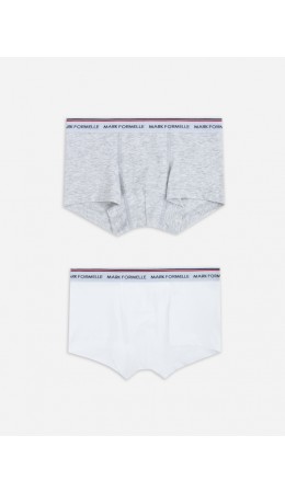 Трусы белый +серый меланж 4306А