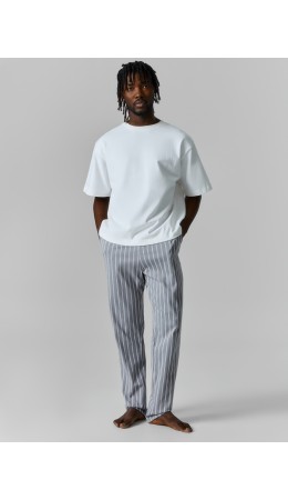 Брюки полоска на серый опал