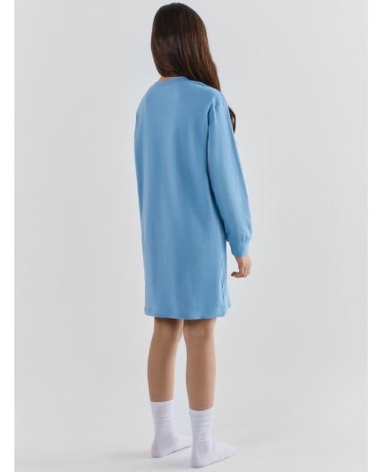 Сорочка сине -голубой +печать