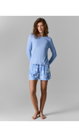 Комплект св.голубой +цветы на св.голубом