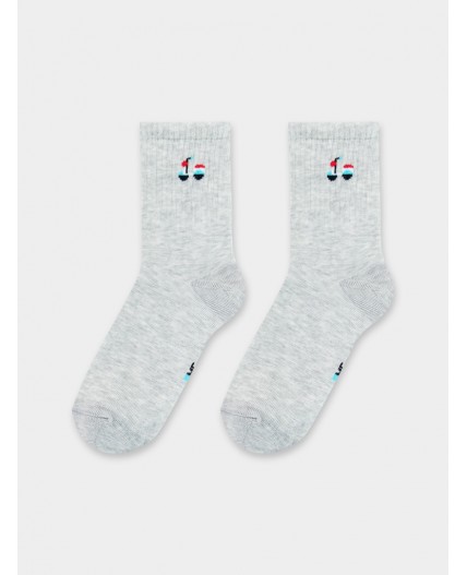 Носки св.серый меланж