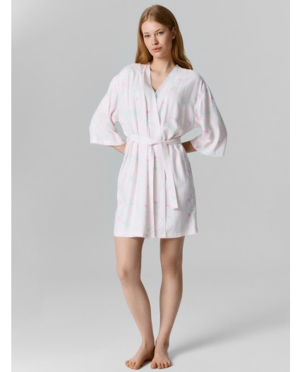 Халат цветы на лиловом