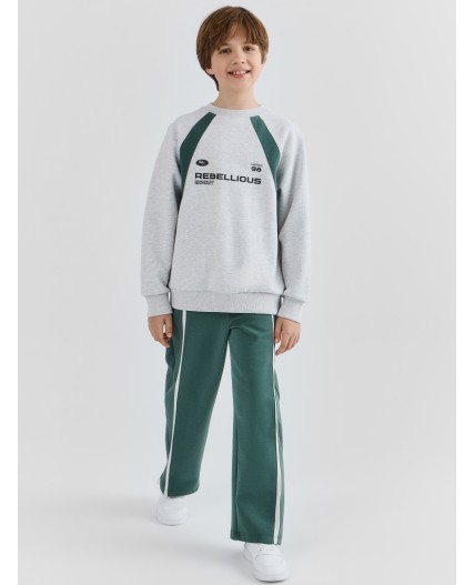 Свитшот серый меланж 4306-А +печать1