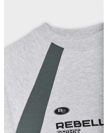 Свитшот серый меланж 4306-А +печать1