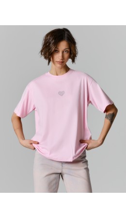 Футболка розовое сияние +печать