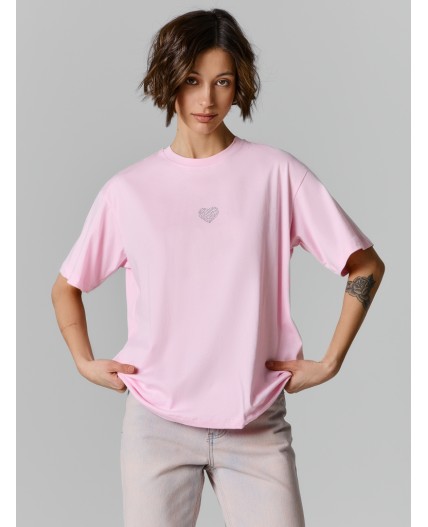 Футболка розовое сияние +печать