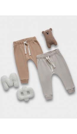 Ползунки серо-коричневый +бежевый