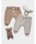 Ползунки серо-коричневый +бежевый