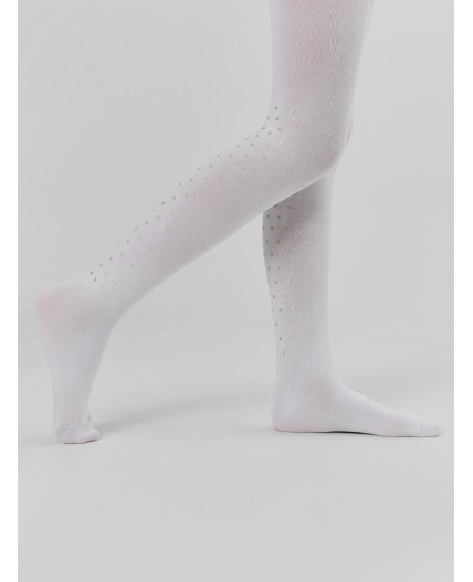 Колготки белый /сердечки