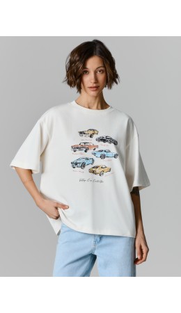 Футболка св. молочный1+печать