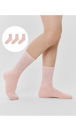 Носки розовый меланж-3/