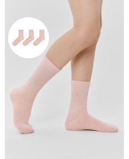 Носки розовый меланж-3/
