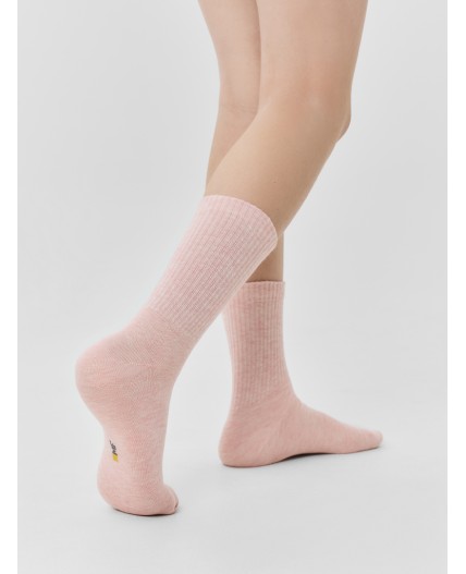 Носки розовый меланж-3/