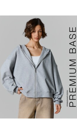 Толстовка серый меланж