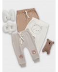 Ползунки молочный +серо-коричневый +бежевый +печать