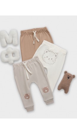 Ползунки молочный +серо-коричневый +бежевый +печать