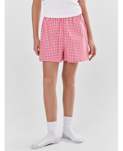 Шорты розовая клетка1