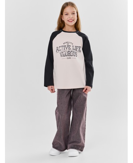 Джемпер льняной +печать