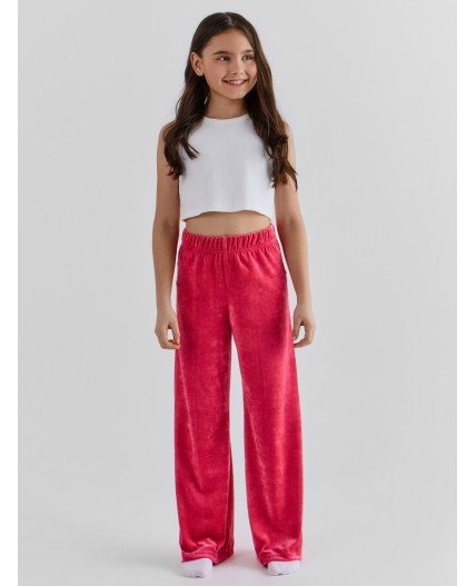 Брюки розовый +печать