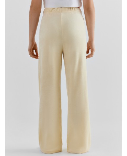 Брюки молочный +печать