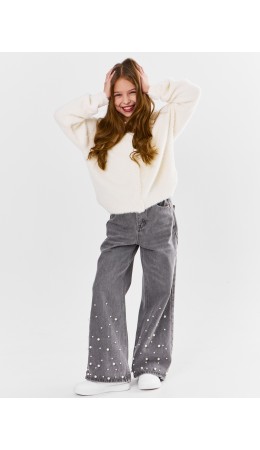 Джинсы светло -серый