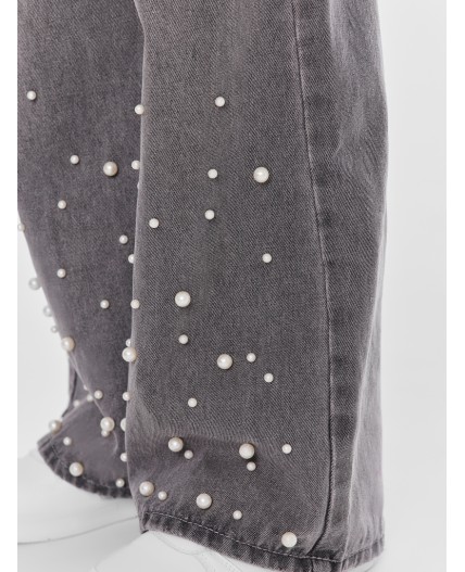 Джинсы светло -серый