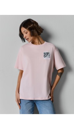 Футболка бл.сиреневый +печать