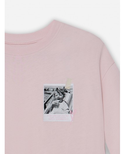 Футболка бл.сиреневый +печать