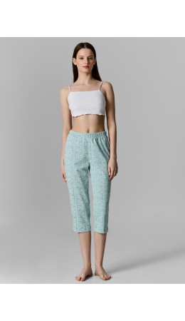 Бриджи пейсли на бирюзовом