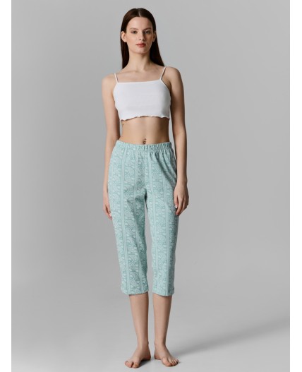 Бриджи пейсли на бирюзовом