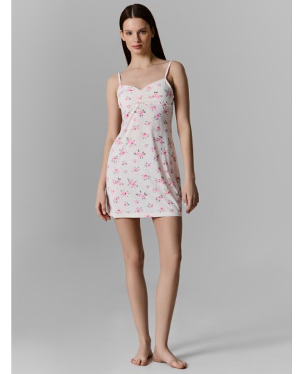 Сорочка цветы на розовом