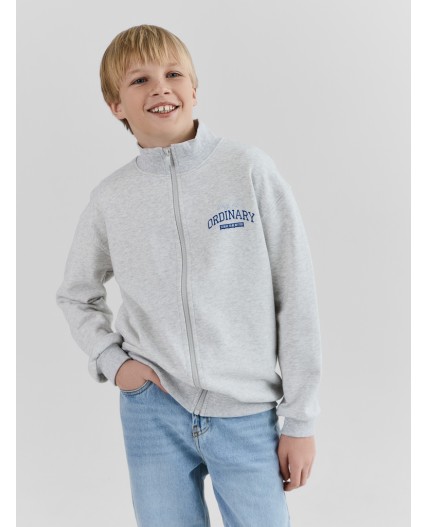 Толстовка серый меланж 4306-А +печать3