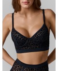 Бюстгальтер леопард на черном