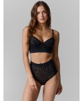 Бюстгальтер леопард на черном