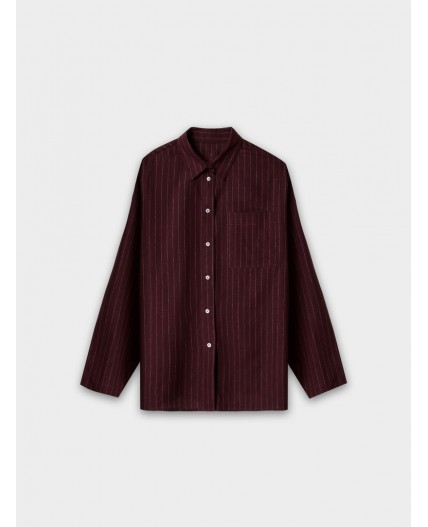 Рубашка полоска на т.шоколаде