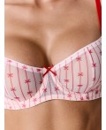 Бюстгальтер бантики на розовом
