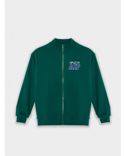 Толстовка зеленый +печать