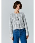 Жакет черно -белая клетка